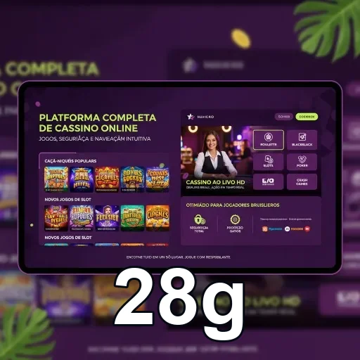 App 28g com login rápido e suporte seguro